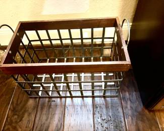Wood and metal basket