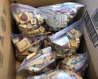 Hundreds of rubber stamps