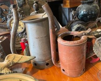 Vintage oil cans 