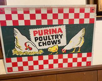 Vintage metal advertising sign