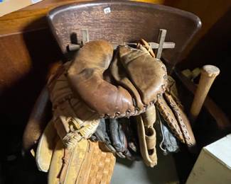 Vintage baseball gloves