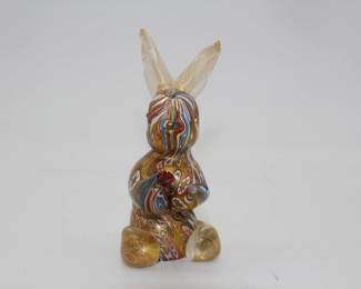 Murano Art Glass Millefiori Easter Bunny Rabbit