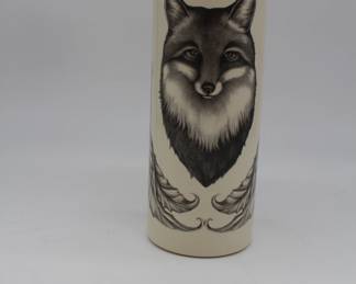 Fox Portrait Vase by Laura Zindel