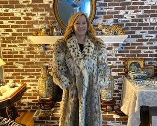 Gorgeous Fur Coat.  Thanks, Liz, for modeling.
