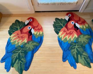 two Parrot rugs