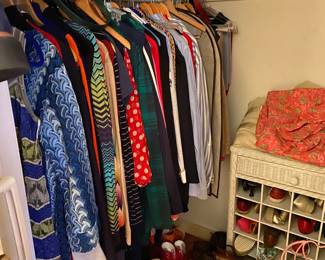 one of 5 closets full of designer clothes in a few sizes