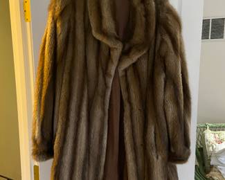 One of several fur coats