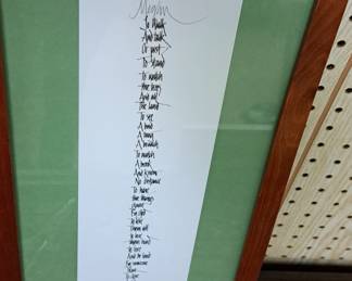 Much artwork. Framed and signed P. Buckley Moss print