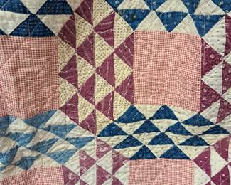 Vintage half square quilt 