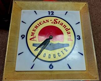 Advertising clock "American Standard Products"