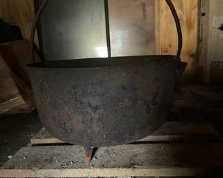 Large 20-Gallons? Cast Iron Kettle/ Cauldron--Three Legged & Awesome!!!