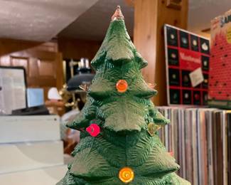 Oldest Version of "Ceramic" Lighted Christmas Tree--Works!