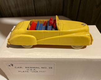 Renwal (No. 39) License Plate "USA 711" Nice Condition!! Cool Convertible!!