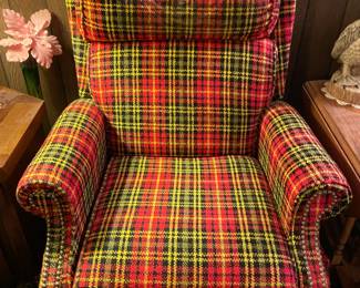 There's Two of These--Plaid Recliners w/Original "Soil Guards" @ Head & Feet!! Wonderful Condition!!