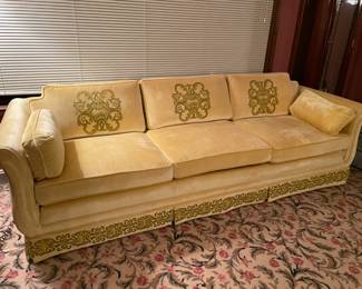 Awesome Mid-Century 1960's? Lemon Yellow Living Room Davenport, Divan, Cool Couch! Excellent Condition!