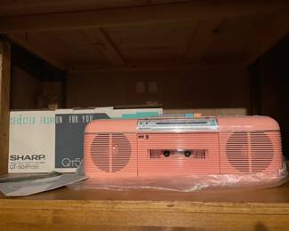 SHARP QT5 Boom Box--New Old Stock & Pink!!!!
