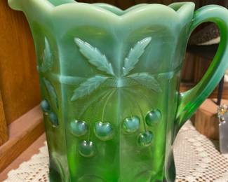 Pitcher of 8-Piece Set--w/Five Glasses, Creamer & Sugar Bowl--Beautiful!