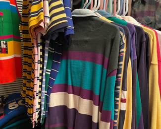 Hundreds of "Rugby" Shirts--High Quality, Colorful Classics from 80's & 90'S? Many Never Worn & w/Original Tags