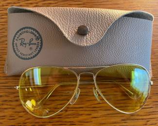 Vintage Ray Ban Tinted Sun Glasses & Case