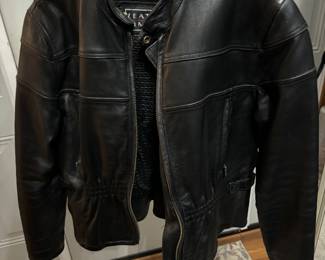 Leather motorcycle jacket 