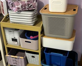 Storage shelves and bins