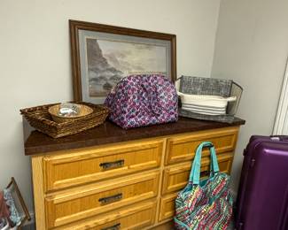 Dresser ($45), art, baskets