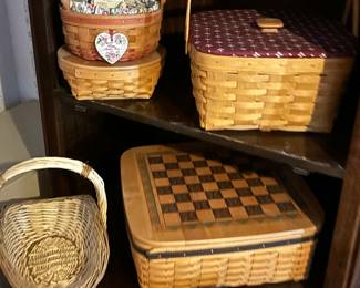 Longaberger chess and tic-tac-toe basket