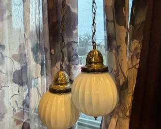 Vintage mid century hanging lights 