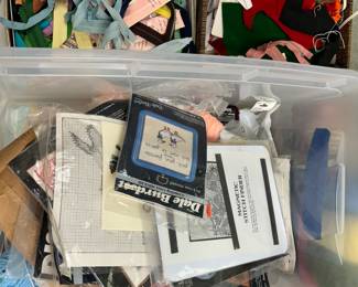 Patterns, zippers, yarn, fabric