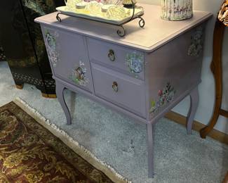 Super cute lavender flowered cabinet