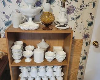 Lots of milk glass