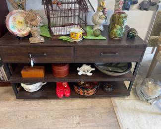 Console with shelves