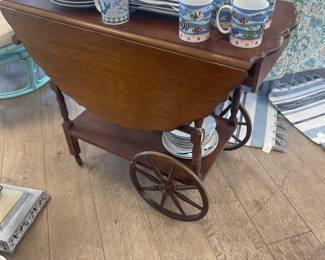  Vintage drop leaf cart