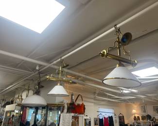Brass/ glass light fixtures