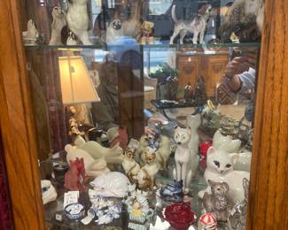 Large selection of cats and dog figures