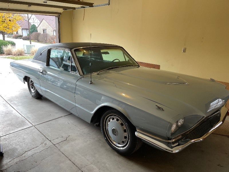 1966 Ford Thunderbird Landau with leather top, beautiful teal/blue exterior color, leather interior and only 78,661 miiles!