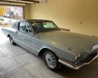 1966 Ford Thunderbird Landau with leather top, beautiful teal/blue exterior color, leather interior and only 78,661 miiles!