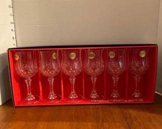 Set of six, Cristal d'arques glasses