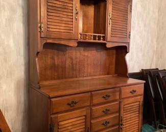 Early American style Hutch - 78" tall, 44" wide and 18" deep