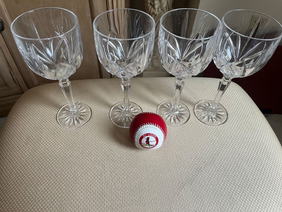 4 Waterford Crystal wine glasses $400