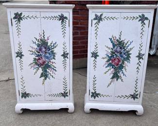 2 beautiful painted cabinets $150 for both 