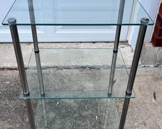 Glass end table $40