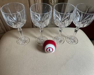 4 Waterford Crystal wine glasses $400