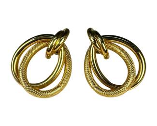 14kt Yellow Gold Knocker Drop Earrings