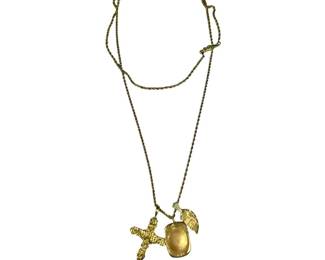 14kt Yellow Gold Multi Charm Necklace
