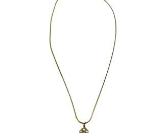 14kt Yellow Gold Pearl Cluster Necklace