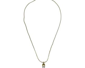 14kt Two Tone Mom Necklace
