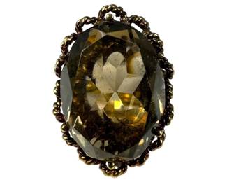 10kt Yellow Gold Smokey Quartz Ring