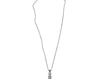 14kt Yellow Gold Trinity Cubic Zirconia Necklace