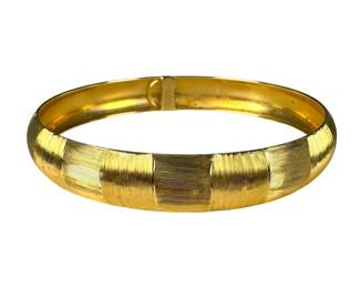14kt Yellow Gold Bangle Bracelet with Clasp